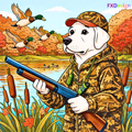 LabDollaZs White lab getting his hunt on !!!